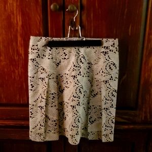 Gianni Bini High Waist Pleated Lace Skirt  Size 6